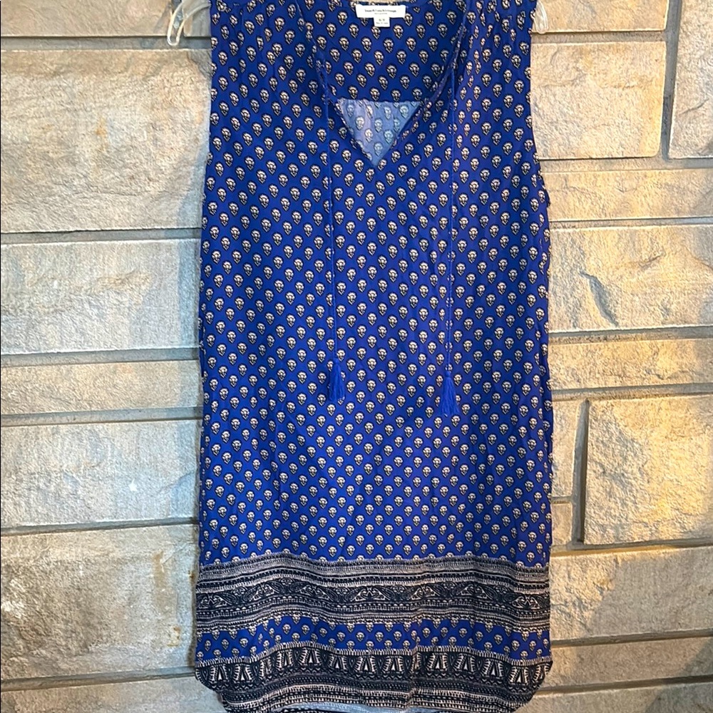 beachlunchlounge Blue and White Patterned dress